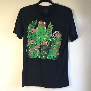 Cactus blossom print tshirt Western Texas Country rustic wildflower